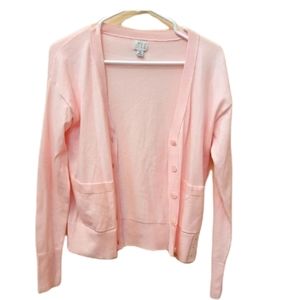 A New Day Light Pink Half Button Cardigan